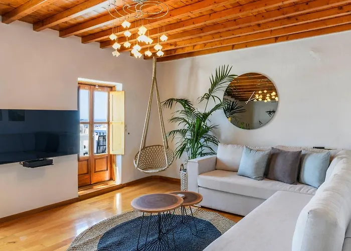 Floral Villa With Marvelous View To Mykonos Town