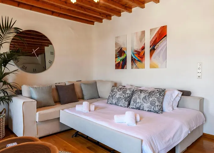 Floral Villa With Marvelous View To Mykonos Town